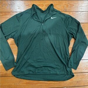 (901)+GREEN NIKE QUARTER ZIP+